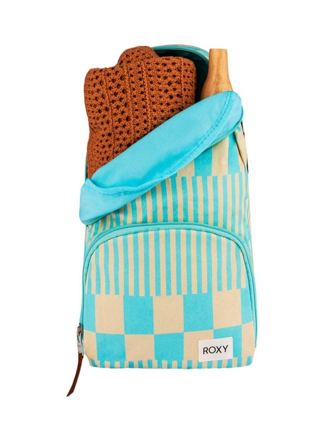 Roxy Women's Always Core Mini Backpack, Big Brella Check Turquoise, One Size, Always Core Mini Backpack - Image 4