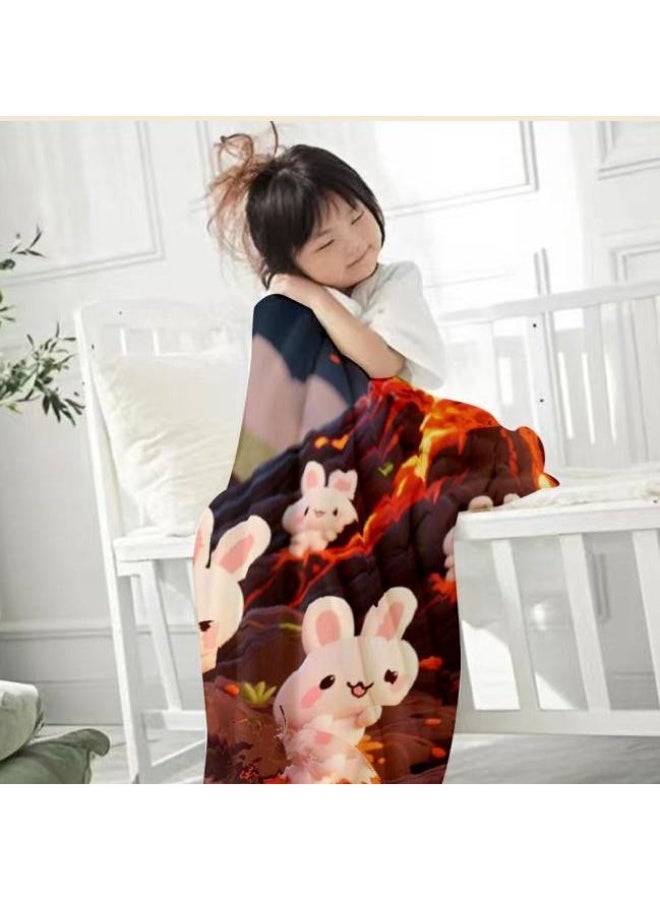 general Baby and children's cartoon flannel thin blanket (warm and comfortable, suitable for sleep, game use) 70cm*100cm - Image 3