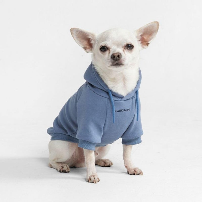 Spark Paws Dog Hoodie – Premium Dog Sweater for Small, Medium, and Large Dogs | Warm Outfits for French Bulldogs, Pitbull, Puppy, Winter Jacket Alternative - Slate Blue - S - Image 1