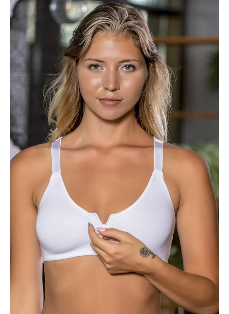 Gallipoli 1061 Women's Cotton Front Open Non-Supported Bralet Sports Medical Bra