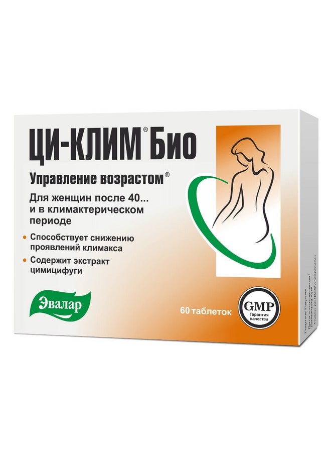 Evalar Evalar Black Cohosh Cimicifuga Herbal Extract Siberian Ci-Klim Vegan 60 Tabs  - Image 1