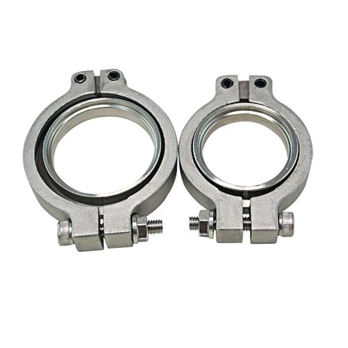 CYONRUAN Inlet Outlet Flanges Clamps v-band Flange Clamp Set Replacement For TiAL MVR 44MM Wastegate W/Screws Nuts and Seals - Image 1