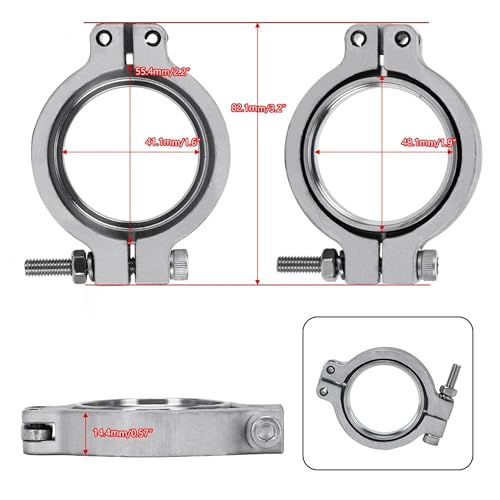CYONRUAN Inlet Outlet Flanges Clamps v-band Flange Clamp Set Replacement For TiAL MVR 44MM Wastegate W/Screws Nuts and Seals - Image 5