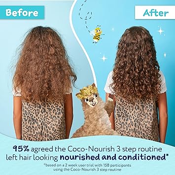 Childs Farm Kids CocoNourish Hair Regime Bundle Tear Free Coconut Shampoo 250ml Conditioner 250ml and Leavein Conditioner Spray 100ml Suitable for Dry Curly and Coily Hair 3 Pack - Image 3