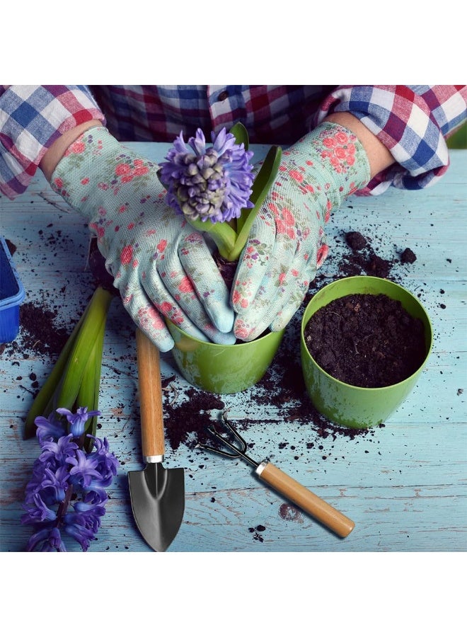 JZS Garden Tools Set Potted Plant Tools Small Shovel Flower Shovel Four Piece Suit Gardening Planting Tool Digging Flowers Grow Flowers Household Gardening Shovel,3PCS - Image 5