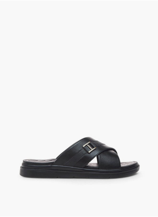LBL by Shoexpress Cross Strap Slip-On Comfort Sandals  - Image 2