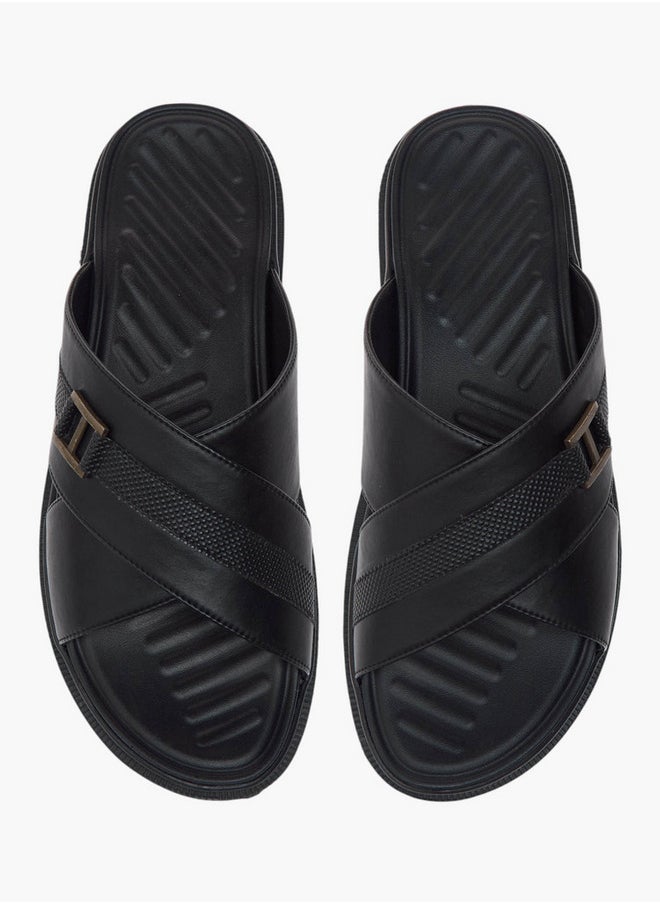 LBL by Shoexpress Cross Strap Slip-On Comfort Sandals  - Image 1