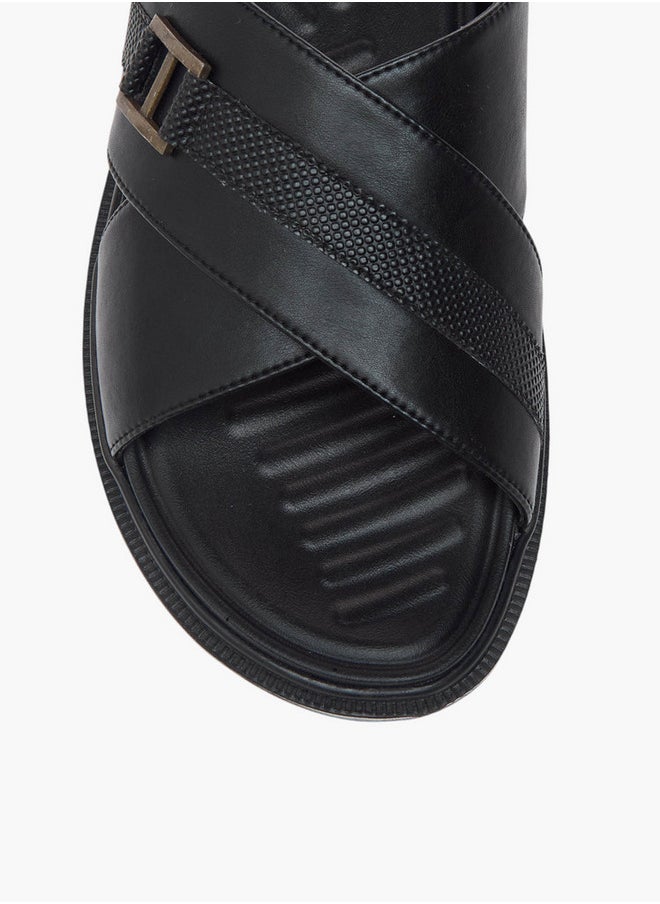 LBL by Shoexpress Cross Strap Slip-On Comfort Sandals  - Image 3