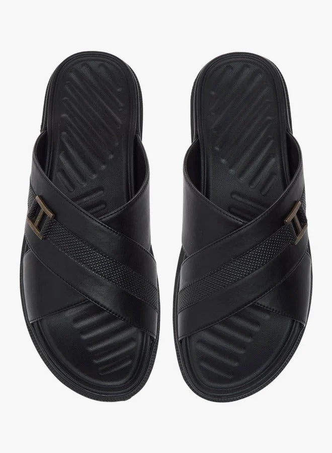 LBL by Shoexpress Cross Strap Slip-On Comfort Sandals