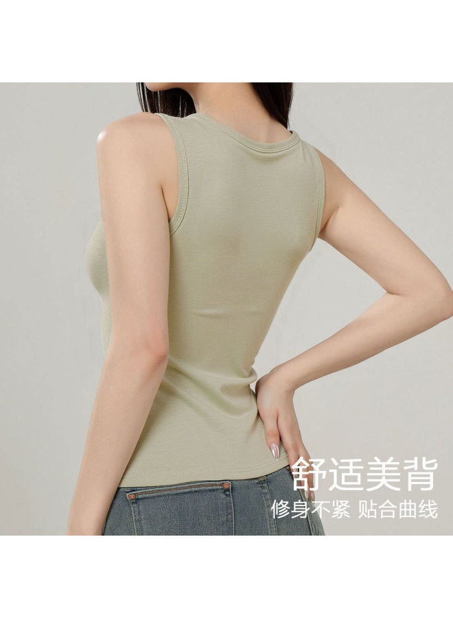 Top melon 92% Cotton, Side Coverage Wide Strap Camisole For Women, Summer Layering Under Blazers - Image 5