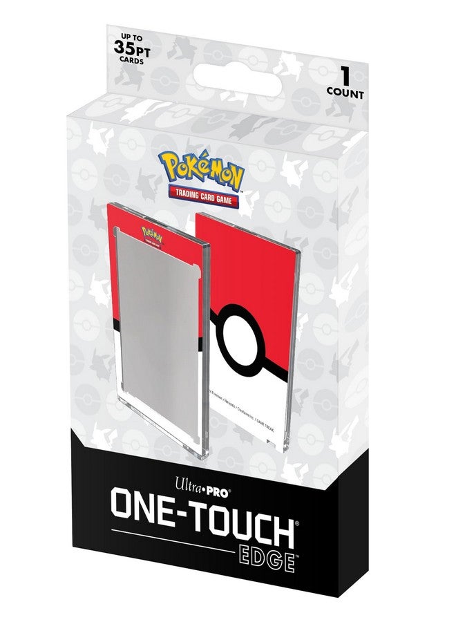 Ultra Pro Ultra Pro - Single 35 Pt ONE-TOUCH Edge - Poké Ball Printed Magnetic Card Holder for Pokémon, Pokémon Card Display Case, Trading Card Display Case, TCG Card Storage, Sports Card Holder  - Image 1
