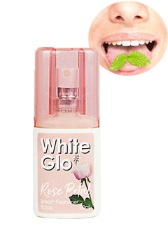 White Glo Breath Freshener Spray 20ml, Rose Fragrance Spray, Oral spray, Instant Fresh Breath, Eliminating Bad Breath and Refreshing Breath, Oral Healthy Care  - Image 1