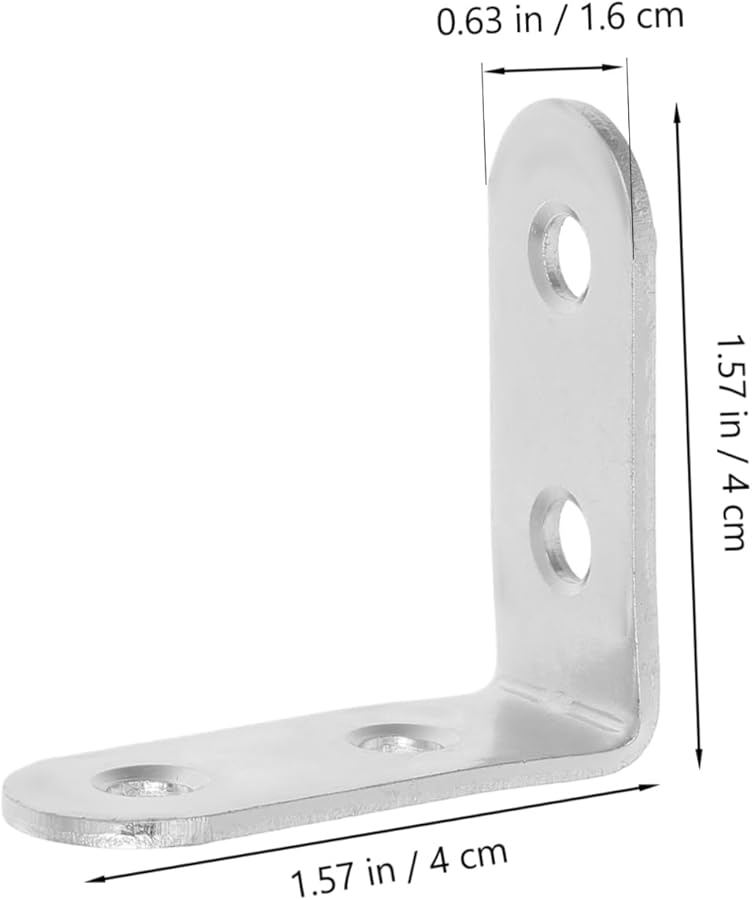 16 قطعة من دعامات الزوايا الفولاذية المدرفلة على البارد للأرفف والخزانات والمكاتب والكراسي لدعم الإصلاح - Image 3