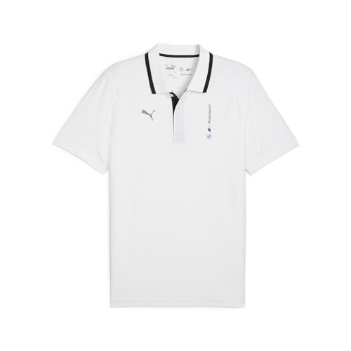 PUMA Men's Standard BMW M Motorsport Polo, White SS24, Small - Image 1