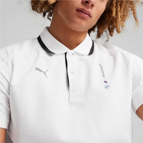 PUMA Men's Standard BMW M Motorsport Polo, White SS24, Small - Image 4