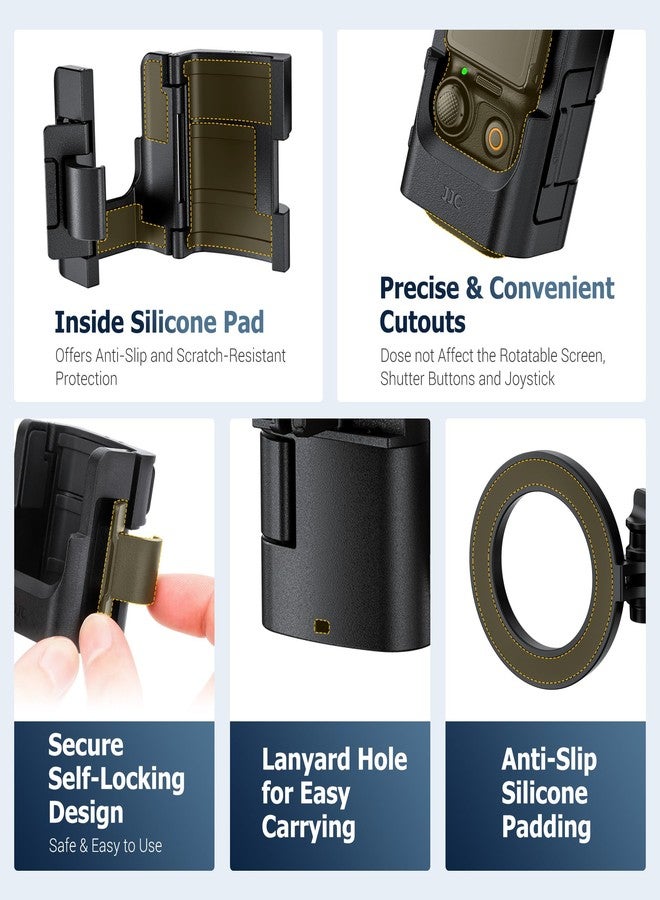 Kiorafoto Magnetic Phone Holder for Pocket 3,Detachable Pocket3 Cage with Extension Magnet Phone Mount,Angle Adjustment Cellphone Handle Grip for iPhone 17/16/15/14 Pro Max & Pocket 3 Creator Combo Accessories - Image 4