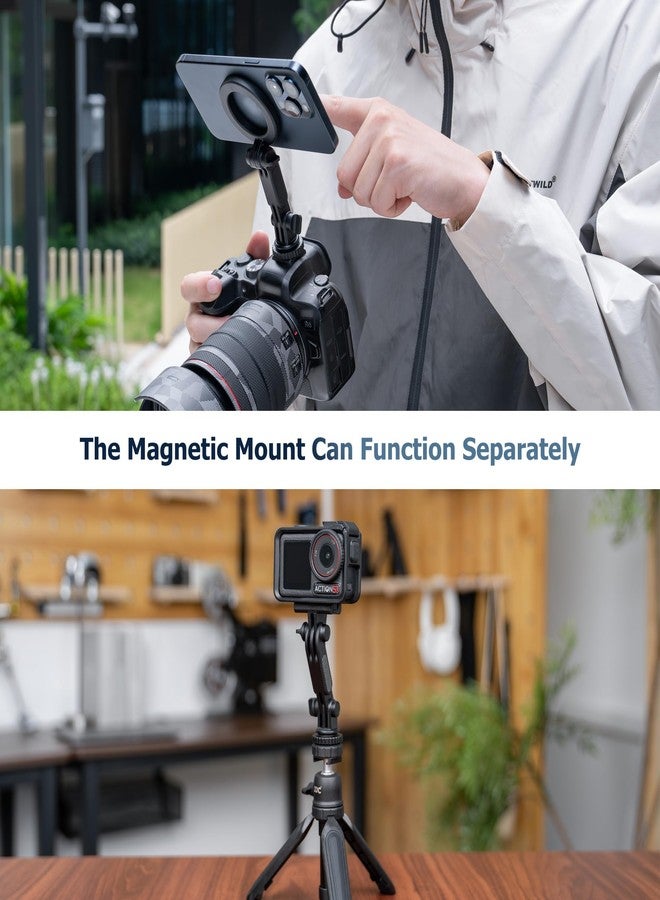 Kiorafoto Magnetic Phone Holder for Pocket 3,Detachable Pocket3 Cage with Extension Magnet Phone Mount,Angle Adjustment Cellphone Handle Grip for iPhone 17/16/15/14 Pro Max & Pocket 3 Creator Combo Accessories - Image 5