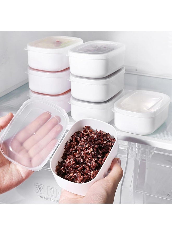 الضفدع الحقيقي حاويات تجميد بلاستيكية صغيرة خالية من BPA مع أغطية مجموعة 8 للتخزين، تحضير الوجبات، التجميد، التقسيم، صالحة للميكروويف، مناسبة للاستخدام اليومي والمنزلية والهدايا - Image 3
