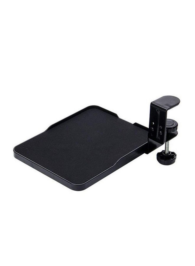 FUZADEL Ergonomic Mouse Tray Attachment Mouse Platform Slide Out Clamp On Under Desk (Black)  - Image 2