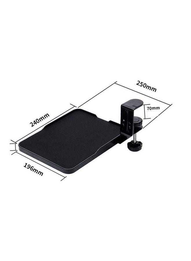 FUZADEL Ergonomic Mouse Tray Attachment Mouse Platform Slide Out Clamp On Under Desk (Black)  - Image 3