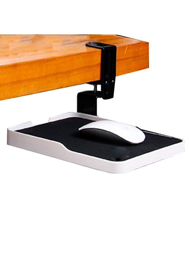 FUZADEL Ergonomic Mouse Tray Attachment Mouse Platform Slide Out Clamp On Under Desk (Black)  - Image 4