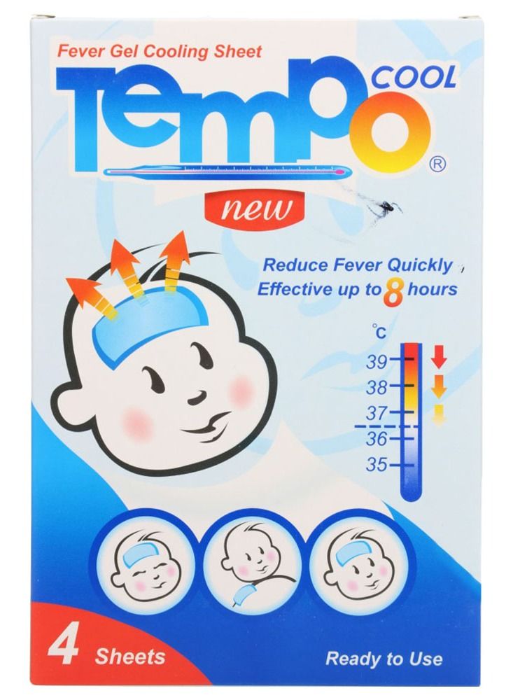 Masco mid Anti-Fever Gel Cooling Sheets for children’s and Infant  (2 Pack x 4 Pieces)  - Image 2