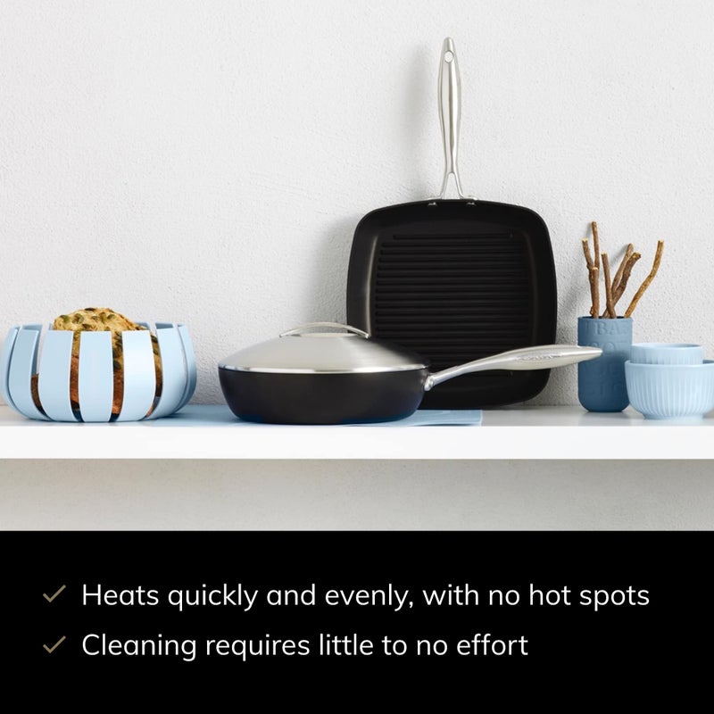 Scanpan Professional 10 1/2 inch Square Nonstick Grill Pan - Compatible with All Cooktops, Induction Ready, Metal Utensil Safe, Oven Safe to 500Â°F, Dishwasher Safe - Image 5