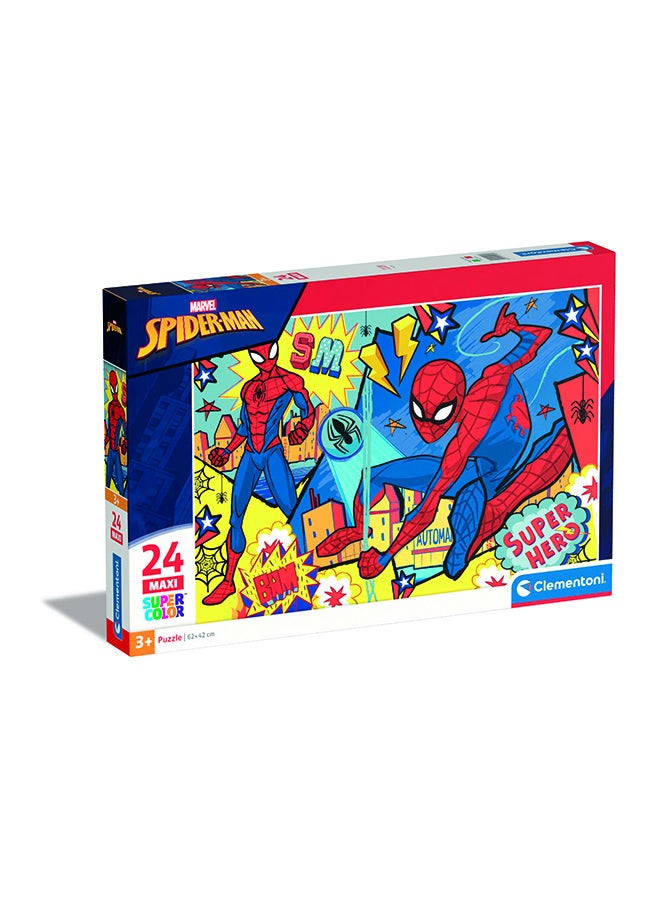 Clementoni 24 Piece Maxi Puzzle – Marvel Spider-Man | Kids Superhero Puzzle Large Pieces Age 3+ - Image 1