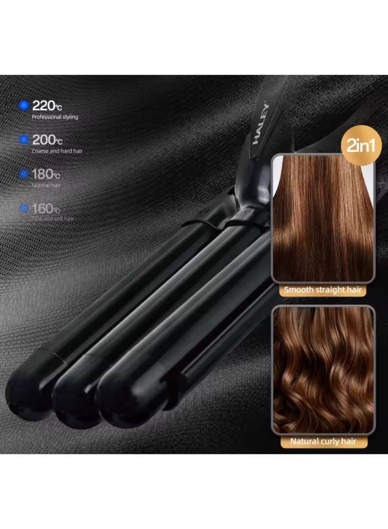 Haley أداة تصفيف الشعر بموجات كبيرة 70 وات بثلاث أسطوانات للنساء - Image 2