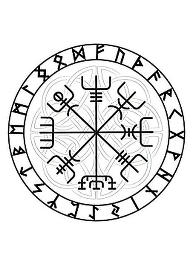 Dopetattoo - 6 Sheets Temporary Tattoos Vegvisir Compass Vikings Temporary tattoo Neck Arm Chest for Women Men Adults Vegvisir Tattoo - Image 1