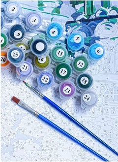 STRATEG DIY Paint By Numbers For Adults Kids Wolves Acrylic Wall Art For Home Office Calming Relaxation Color By Number Activity Kit Paint by Numbers Canvas For Beginners  - Image 5