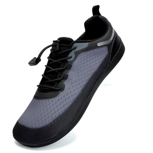 WateLves Wide Water Shoes Mens Womens Beach-Swim-Aqua-Barefoot Shoes Breathable & Non-Slip & Optimal Relaxation Walking Sneakers (Black Gray, 38) - Image 2
