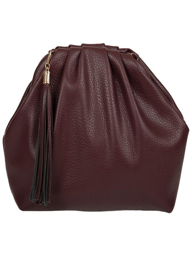 JNB Dumpling Bag for Women Clutch Purses, Cloud Crossbody Handbag Soft Shoulder,party,Wedding Bag,L/PLUM - Image 1