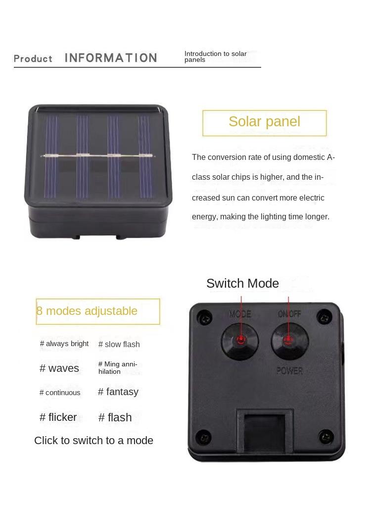 New LED Courtyard Rattan Light String Ins Simulation Green Leaf Dormitory Balcony Fence Wall Outdoor Decorative Light Sakura Color Light - Image 2