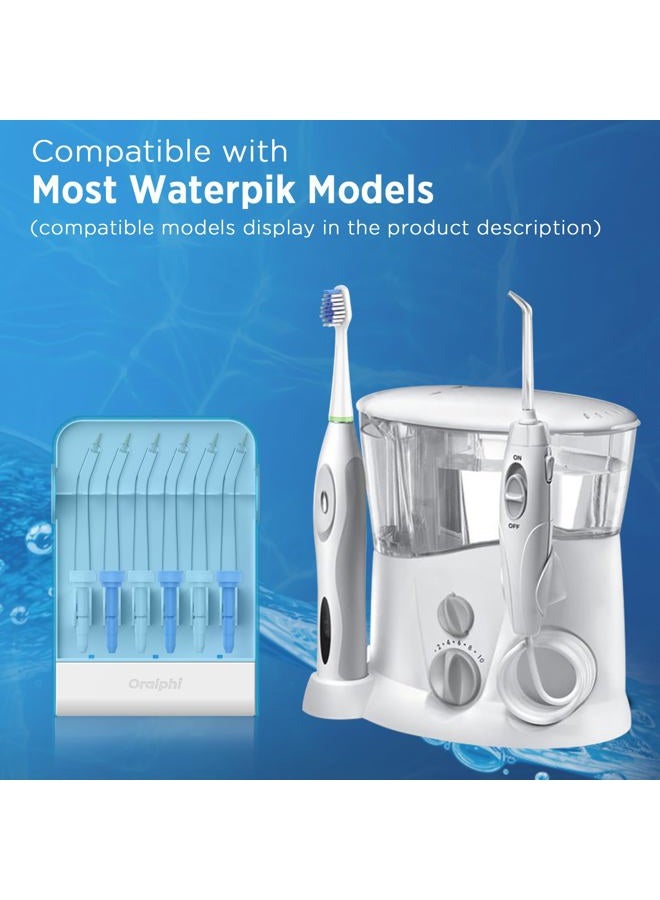 Oralphi Replacement Tips for Waterpik Water Flosser (6 Pik Pocket Tips + Storage Case Combo) - Image 2