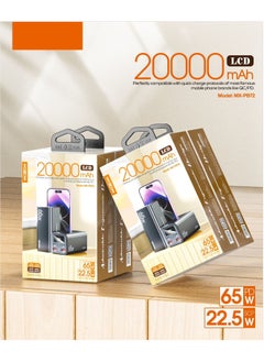 MOXOM MX-PB72 20000 mAh Portable Powerbank with 4 Output and 2 Input 65W PD + 22.5W SCP Charging  - Image 4