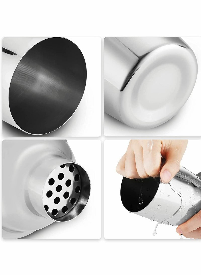Stainless Steel Shaker, 24oz Summer Drink Shaker, Mixed Drink Shaker Built-In Strainer - Image 4