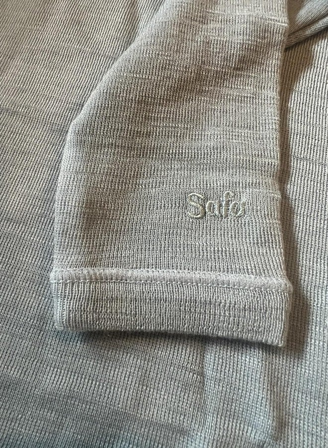 SAFA - Merino Wool Onesie for Baby and Toddler - Long Sleeve Unisex Bodysuit - Belle - Size 80 (1-1.5 Years) Blue Bell - Image 4