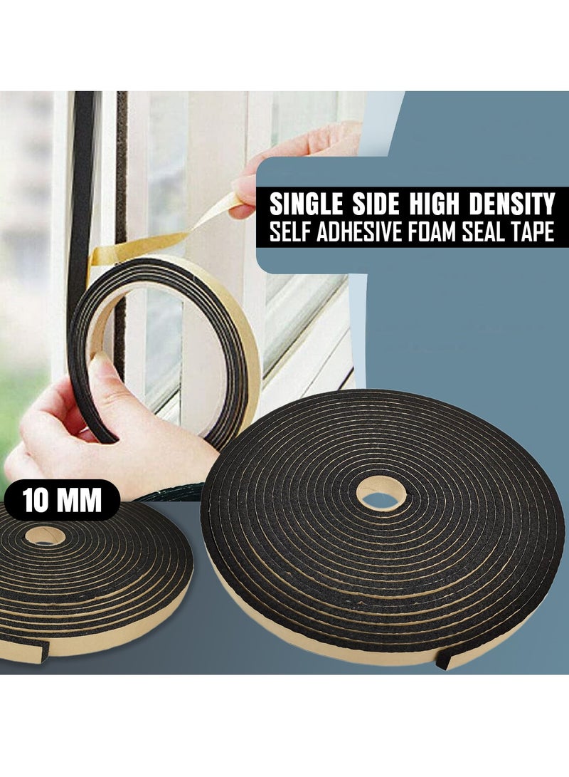 3 pcs 10M Single Side High Density Self Adhesive Foam Seal Tape for Weather Stripping Doors and Windows Insulation, Soundproofing, Air Blocking - Image 3
