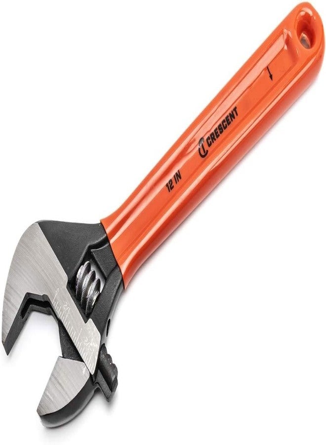 كريسنت مفتاح ربط كريسنت أسود قابل للتعديل بمقبض مبطن - 12 بوصة - ممشط - AT212CVS - Image 2