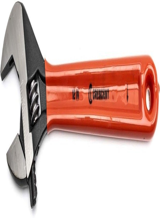 كريسنت مفتاح ربط كريسنت أسود قابل للتعديل بمقبض مبطن - 12 بوصة - ممشط - AT212CVS - Image 1