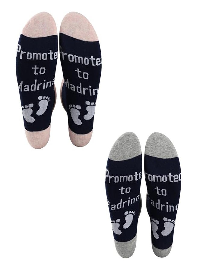 PXTIDY Godparent Proposal Gifts New Padrino Madrina Gift Promoted to Padrino/Madrina Socks in Spanish - Image 1