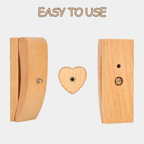 Dvehdbay 4 Quilt Hanger for Wall for Display - Tapestry Hangers for Walls, Wooden Rug Hangers for Wall Hangings, Decorate with Your Blanket and Tapestry Hanger, Quilt Rack Clamps for Mount (Brown) - Image 3