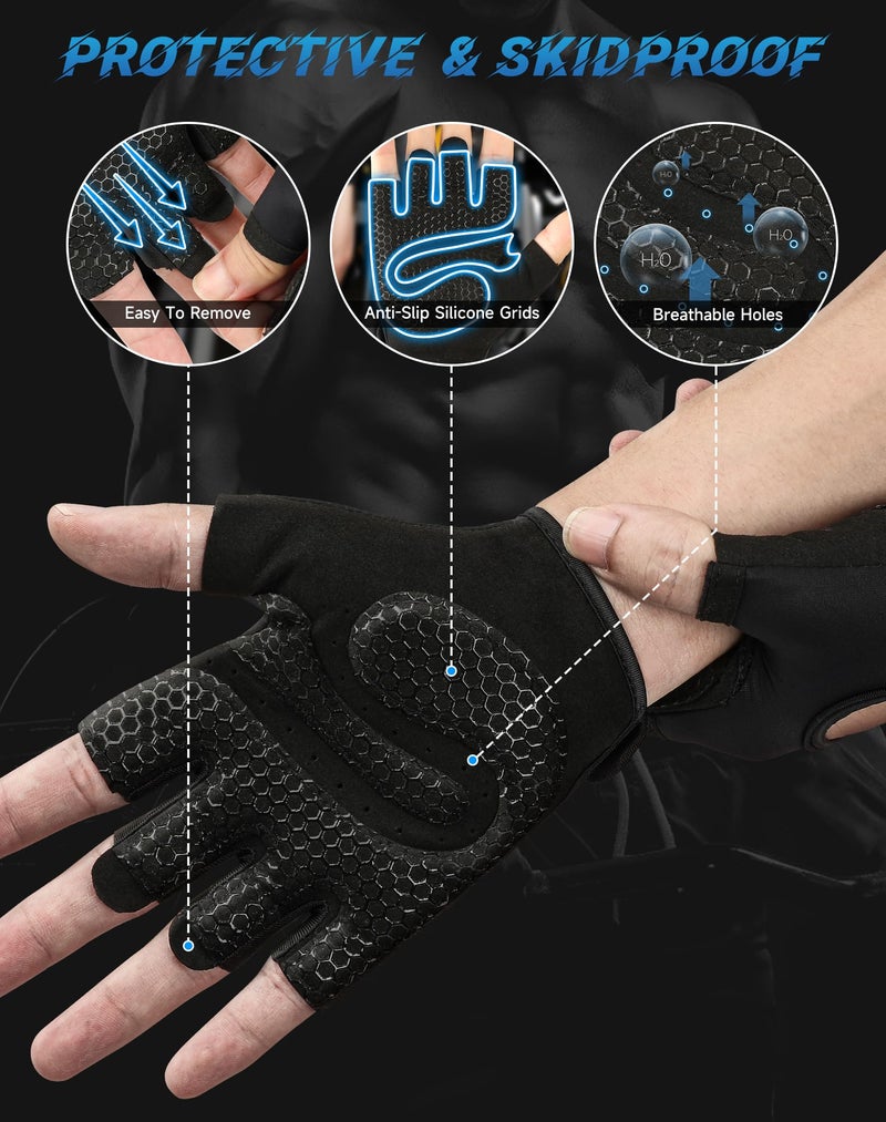 COFIT Breathable Workout Gloves, Antislip Weight Lifting Gym Gloves for Men Women, Superior Grip & Palm Protection for Weightlifting, Fitness, Exercise, Training - Image 3