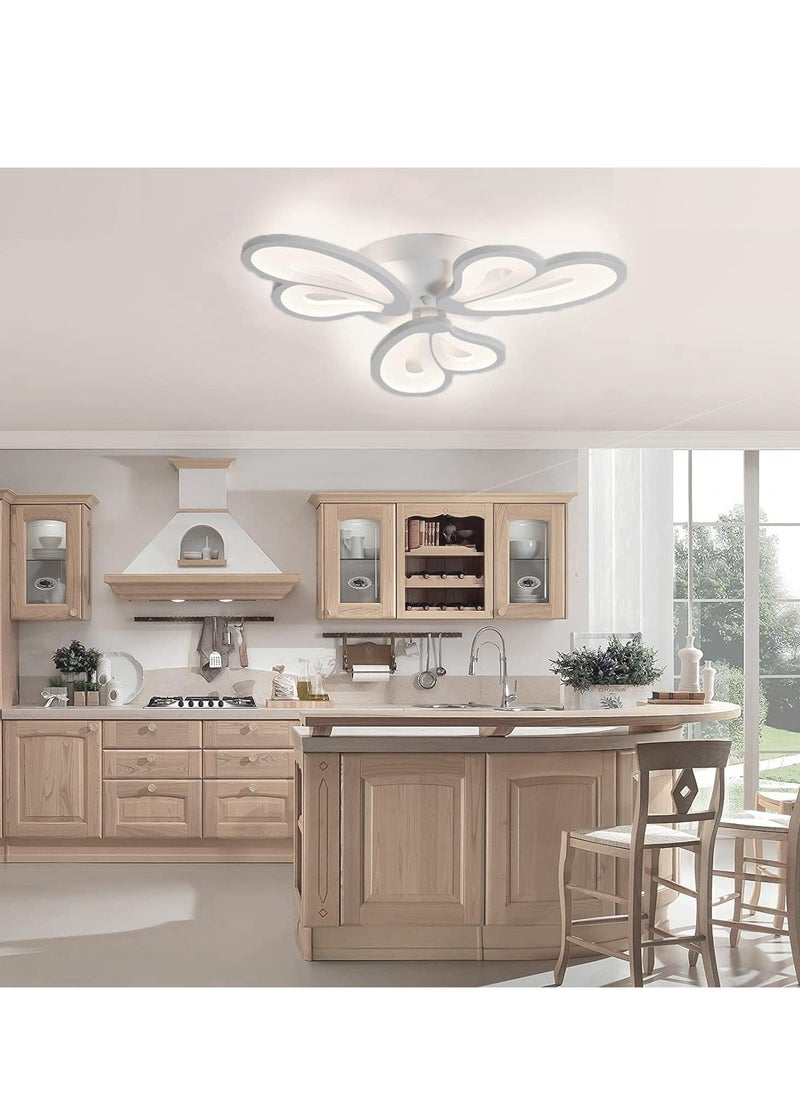 RATSAW Modern Dimmable LED Ceiling Light Acrylic Petals Ceiling Chandelier Lighting Fixture with Remote Control for Living Room Bedroom Dining Room  - Image 2