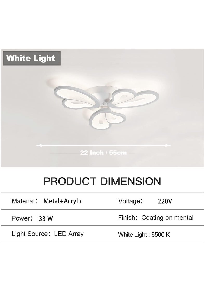 RATSAW Modern Dimmable LED Ceiling Light Acrylic Petals Ceiling Chandelier Lighting Fixture with Remote Control for Living Room Bedroom Dining Room  - Image 3