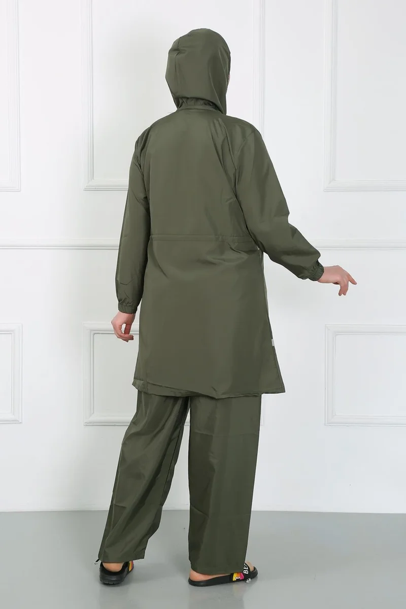 Akbeniz Plus Size Hijab Swimsuit Khaki 44020