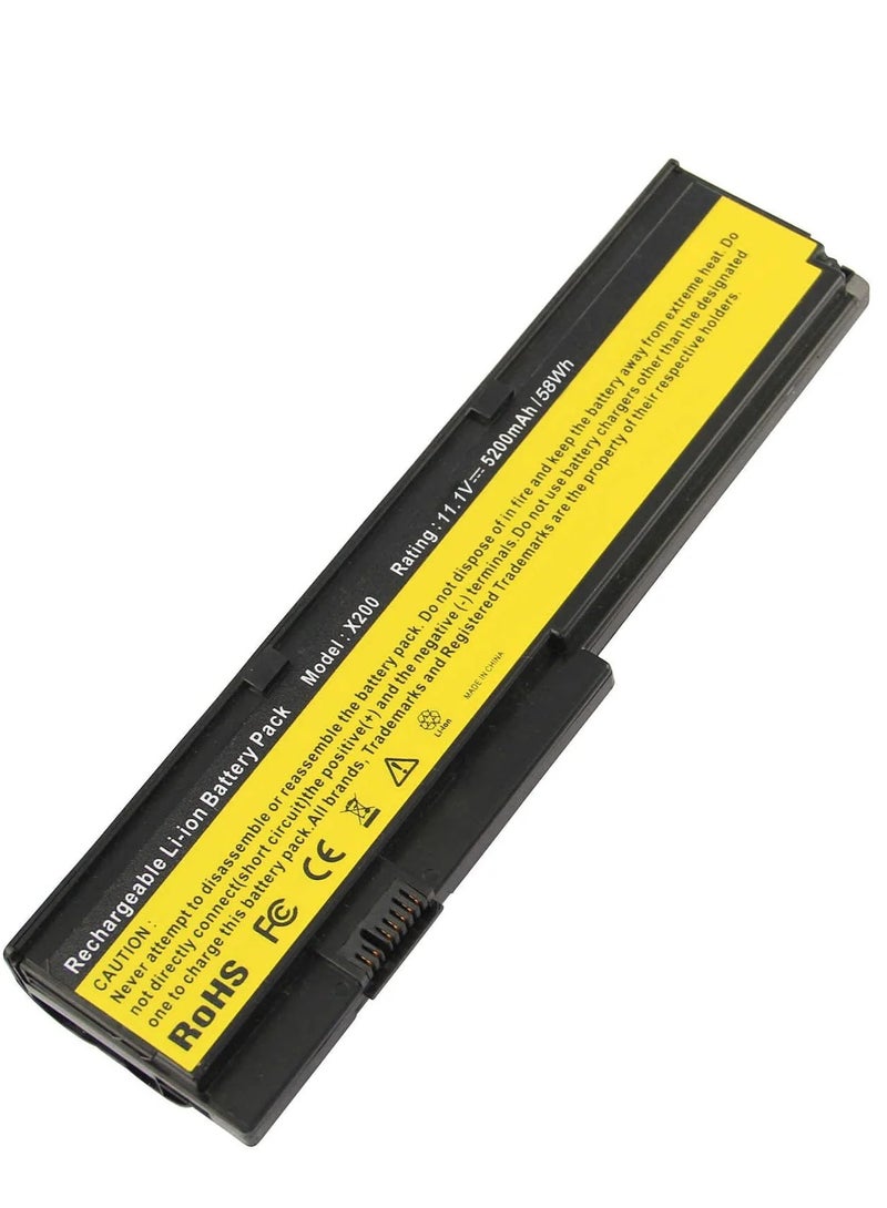 Terabyte 4400.0 mAh Replacement Laptop Battery For IBM Lenovo ThinkPad X200 X201 X200s X201s 47 43r9255 Black