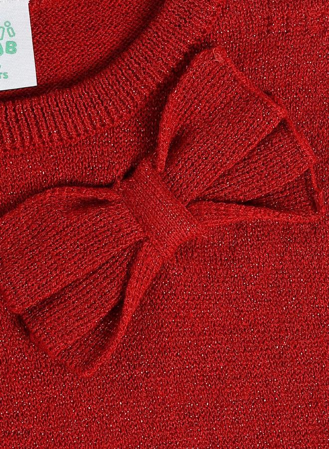 MINIKLUB Girls Bow Detail Knit Dress - Image 5