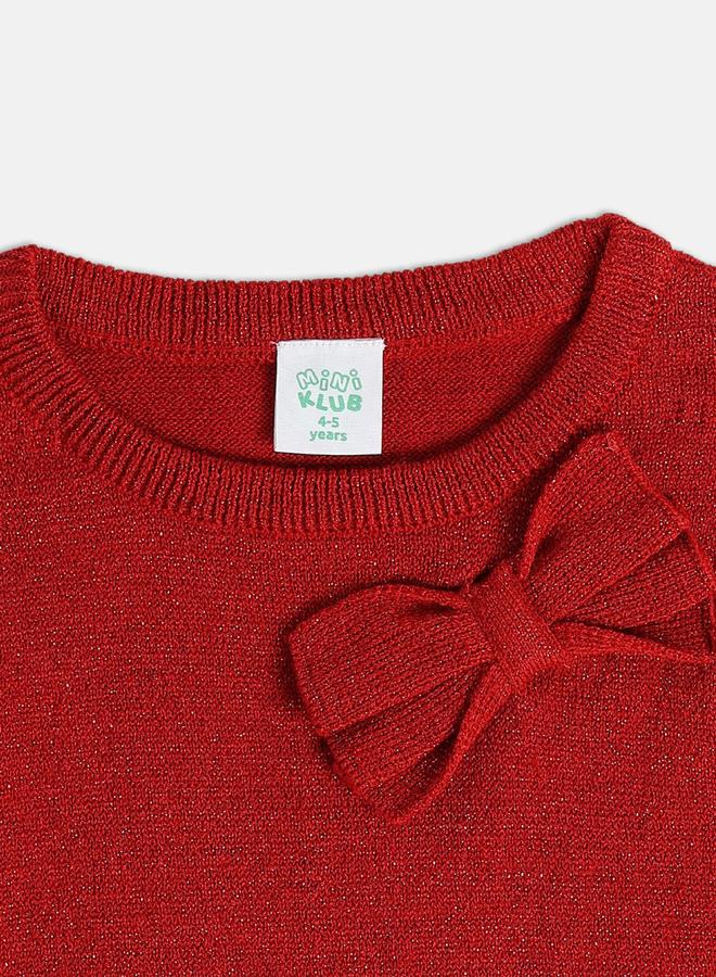 MINIKLUB Girls Bow Detail Knit Dress - Image 3
